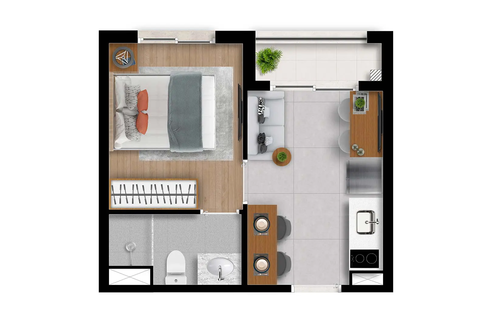 Nex One Vila Nova — 1 Dorm. Tipo a Final