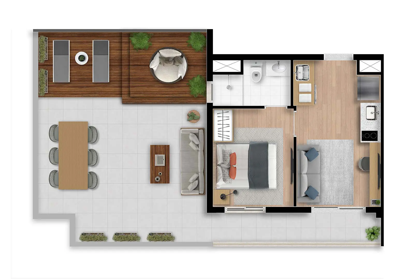 My One Estação Japão Liberdade — 1 Dorm. - 62 M² Garden Tipo a