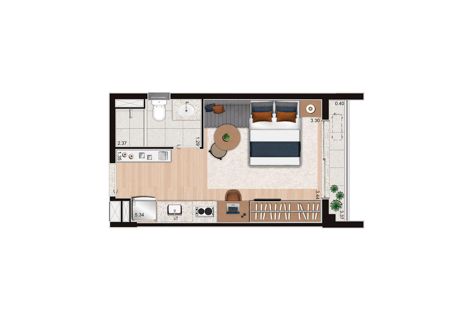 Nex One Faria Lima — Studio 24 M²