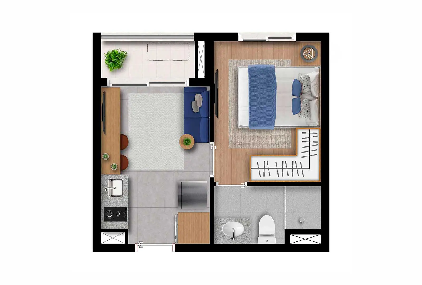 Nex One Teodoro — 1 Dorm. - 24 M²