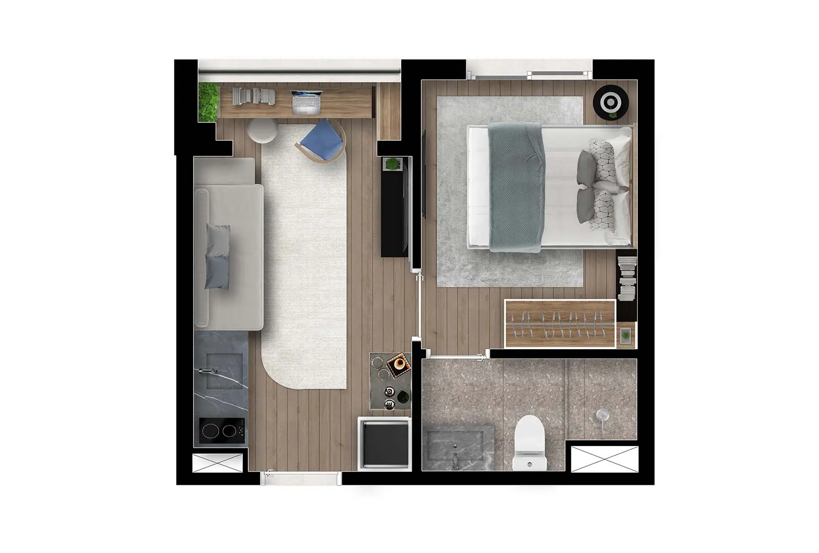 Nex One Vila Nova — 1 Dorm. Decorado